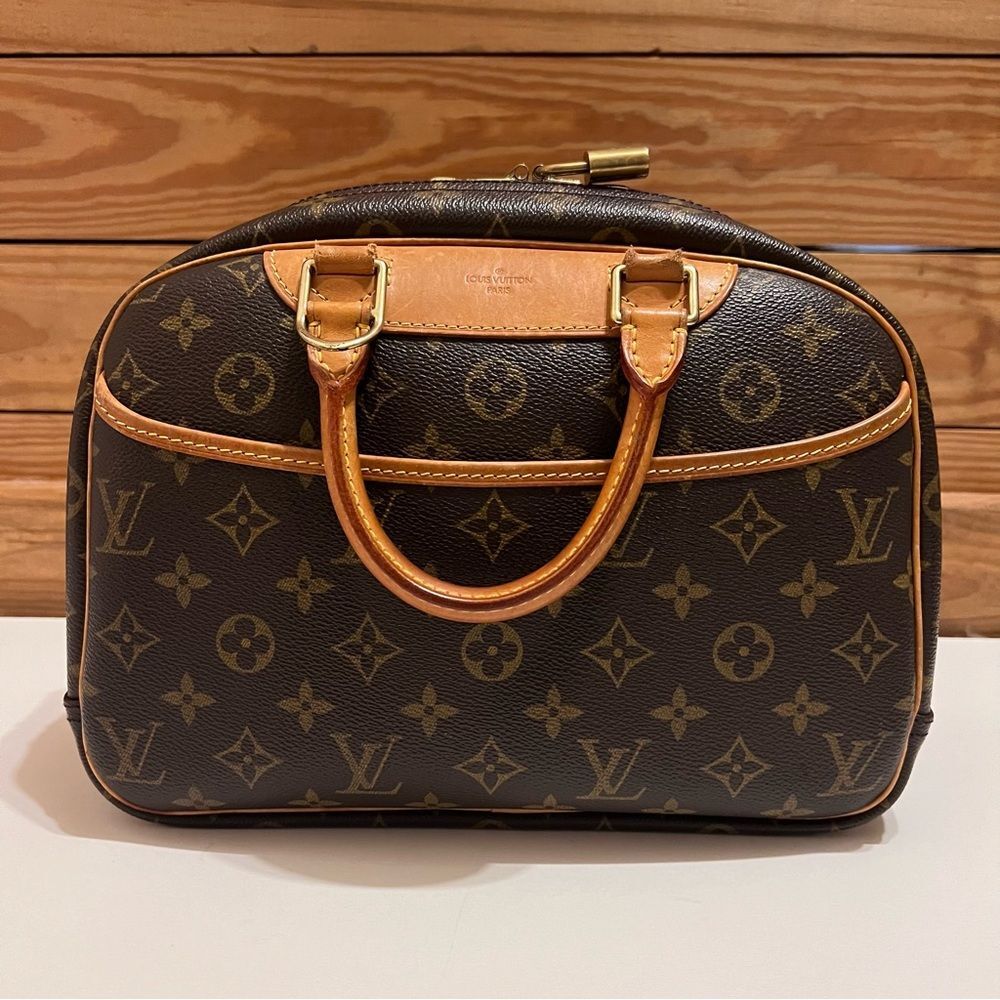 Louis Vuitton Vintage Brown Trouville Satchel Classic Monogram